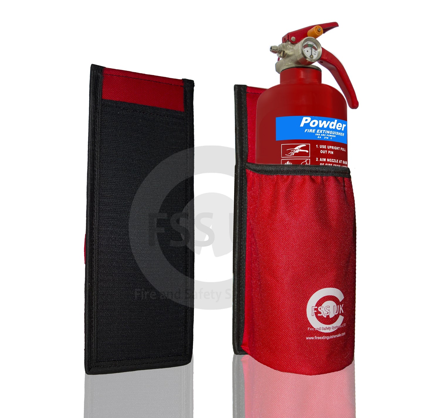Easy Install Car Van Taxi 1 KG ABC Fire Extinguisher With Universal Car Holder British Standard Kitemark