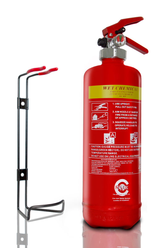 Premium FSS UK 2 Litre Wet Chemical Fire Extinguisher British Standard Kitemark