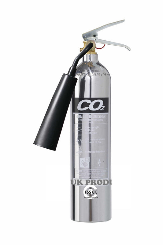 2 KG CO2 Fire Extinguisher Chrome