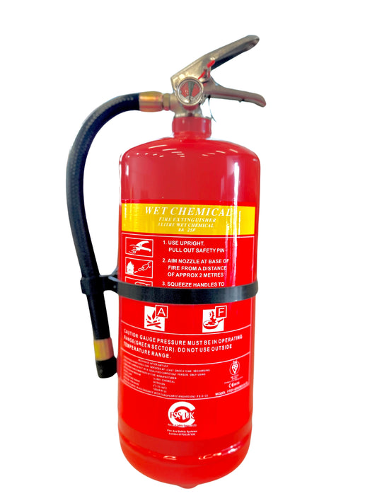 Premium FSS UK 3 Litre Wet Chemical Fire Extinguisher British Standard Kitemark