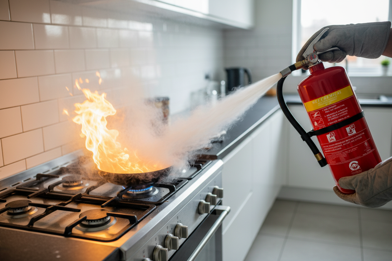 Premium FSS UK 3 Litre Wet Chemical Fire Extinguisher British Standard Kitemark