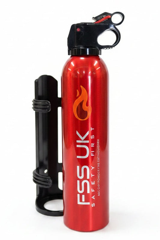 FSS UK 600g ABC Powder Fire Extinguisher | CE Marked | Home, Car & Kitchen