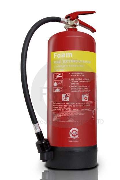 6 Litre 6 L Foam (Afff) Fire Extinguisher British Standard Kitemarked