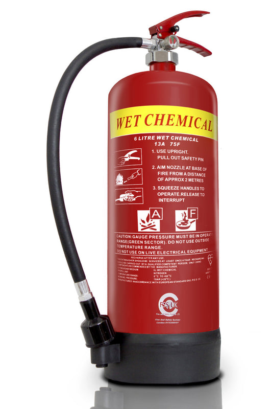 Premium FSS UK Wet Chemical Fire Extinguisher 6 Litre British Standard KITEMARK