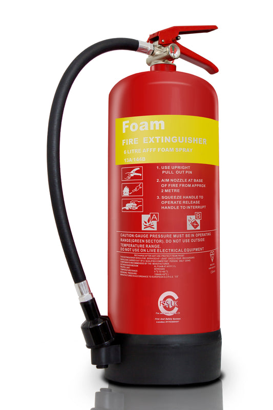 6 Litre 6 L Foam (Afff) Fire Extinguisher British Standard Kitemarked