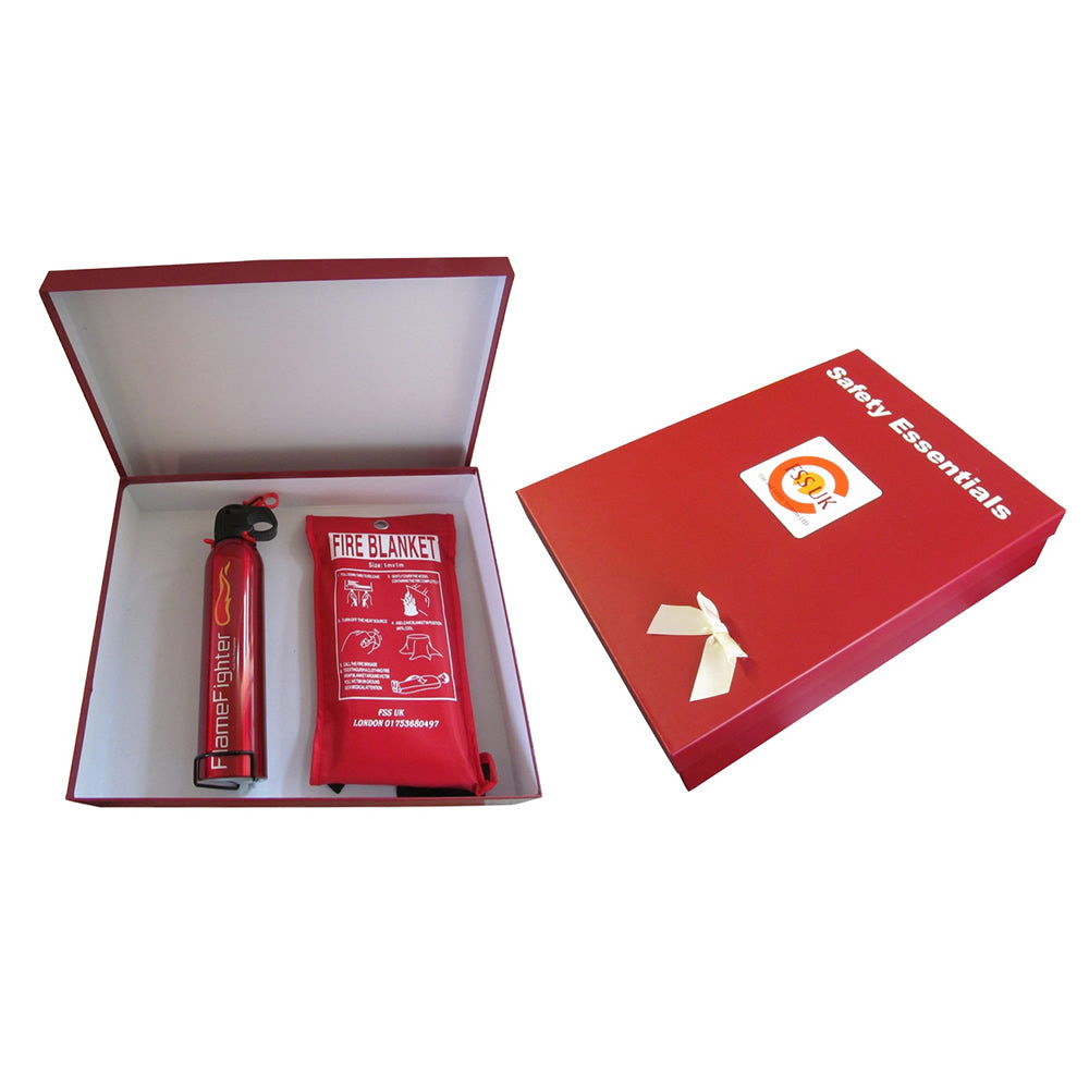 Fire Safety Essentials Box 600G Powder Fire Extinguisher + Fire Blanket CE Marked