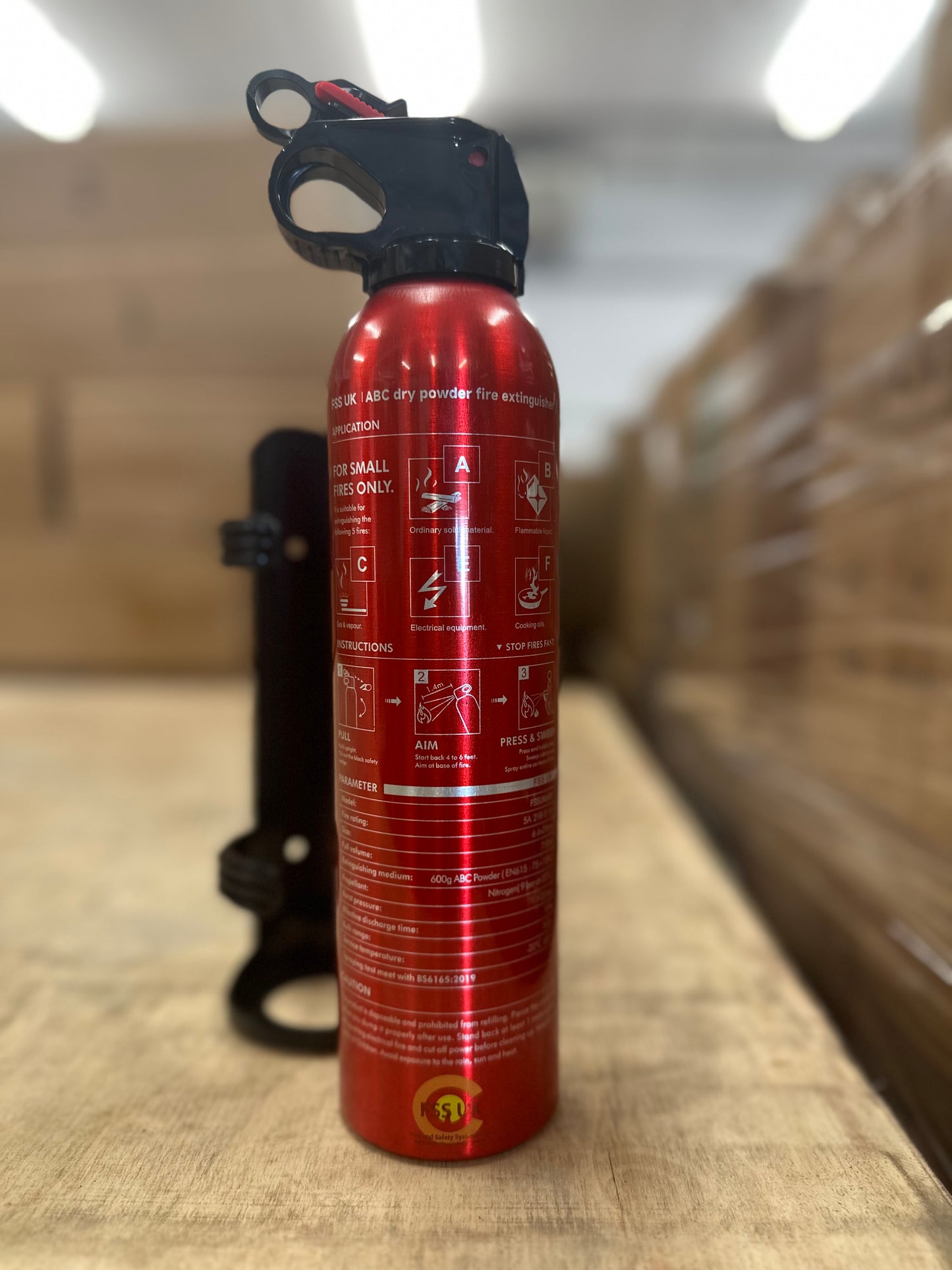 Premium FSS UK 600g All purpose ABC Powder Fire Extinguisher CE marked