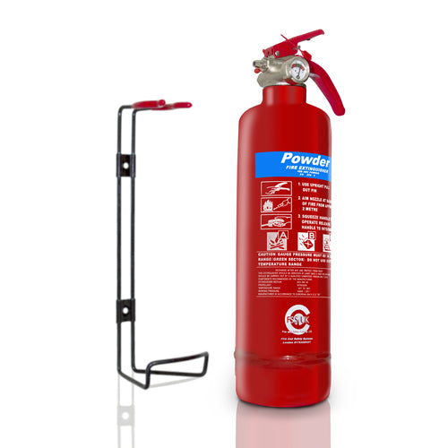 Tested and Commissioned Premium FSS UK 2 KG ABC Powder Fire Extinguisher BSI Kitemarked